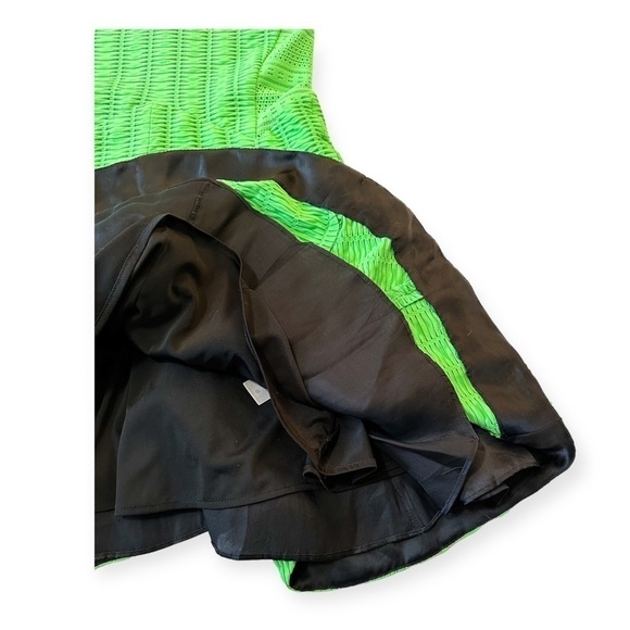 RAG & BONE Green Niki pointelle laddered-jersey fit and flare mini‎ dress SIZE 2 - Picture 12 of 15